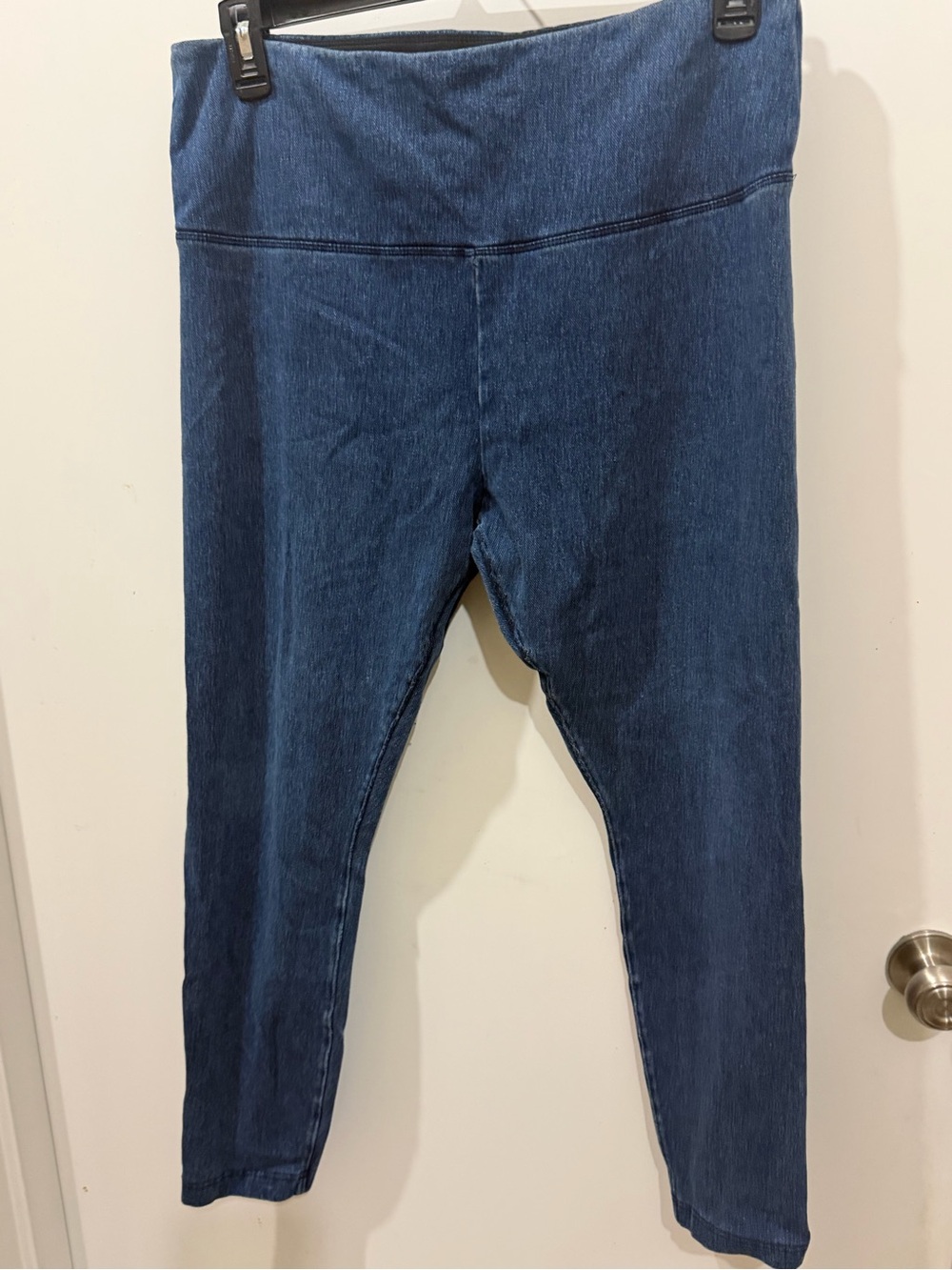 Lyssé Denim Leggings XL High Rise Pull On Indigo Skinny Jeggings